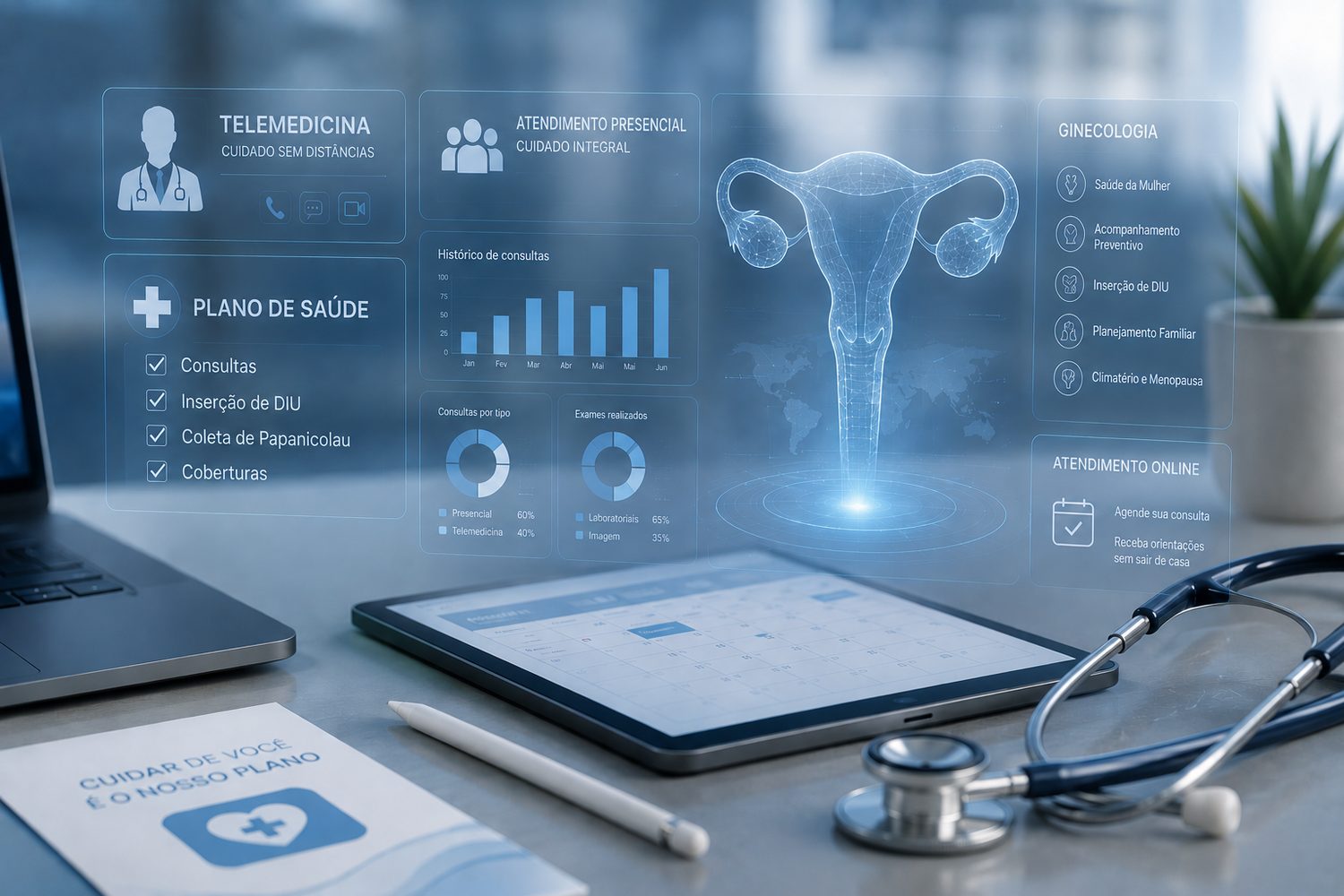 Atendimento em ginecologia: telemedicina, plano de saúde e cuidado integral